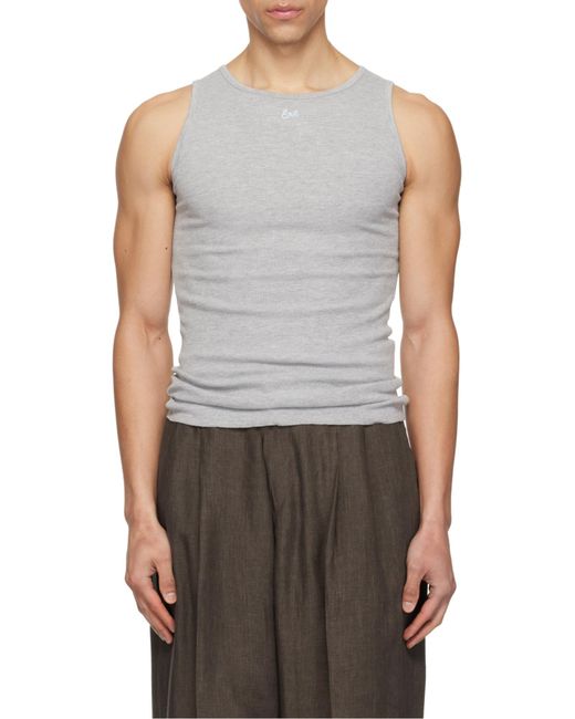 ERL Gray Crew Neck Vest for men