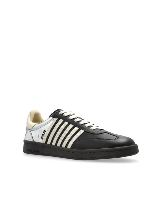 DSquared² Black Low Up Sneakers for men