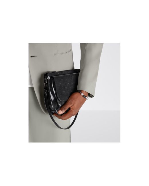 Dior Gray Boxy Saddle Bag for men