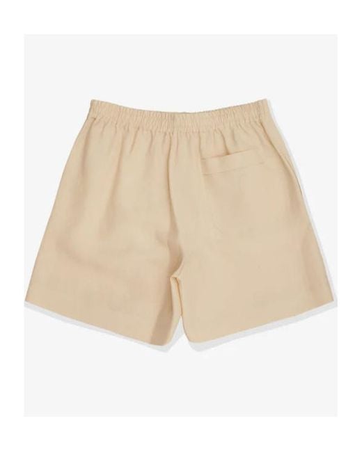 Valentino Natural Elastic-Waistband Side-Stripe Shorts for men