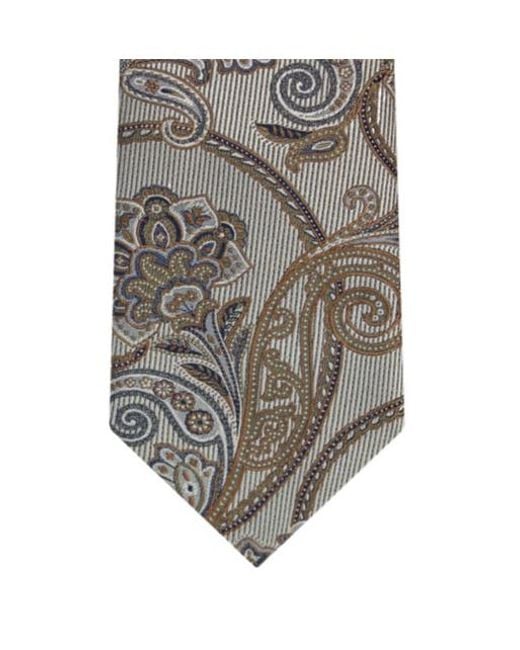 Etro White Patchwork Pointed Tip Tie for men