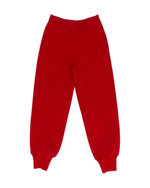 Jil Sander Red Elasticated Track Pants