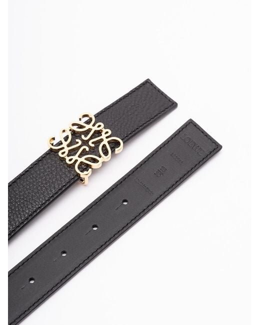 Loewe White Logo-Buckled Square Tip Belt
