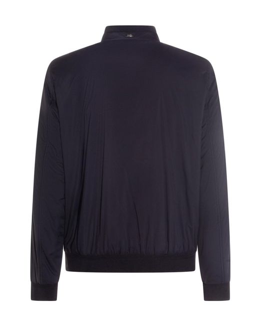 Herno Brown Ecoage Zip-Up Bomber Jacket for men