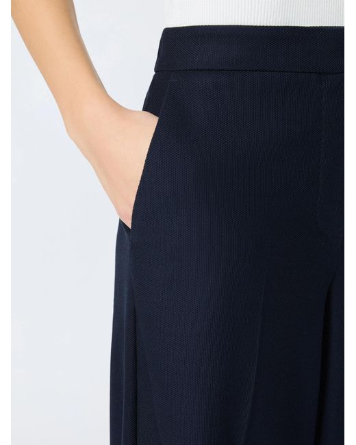 Max Mara Blue Pleated Casual Trousers