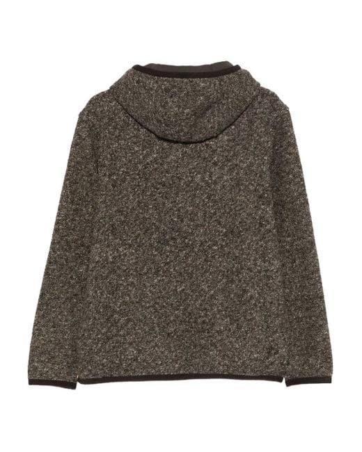 K-Way Green Long-Sleeved Trim-Detailed Hoodie for men