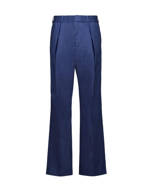 Balmain Blue Straight Leg Regular Fit Trousers for men