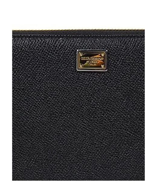 Dolce & Gabbana Black Logo Details Wallet