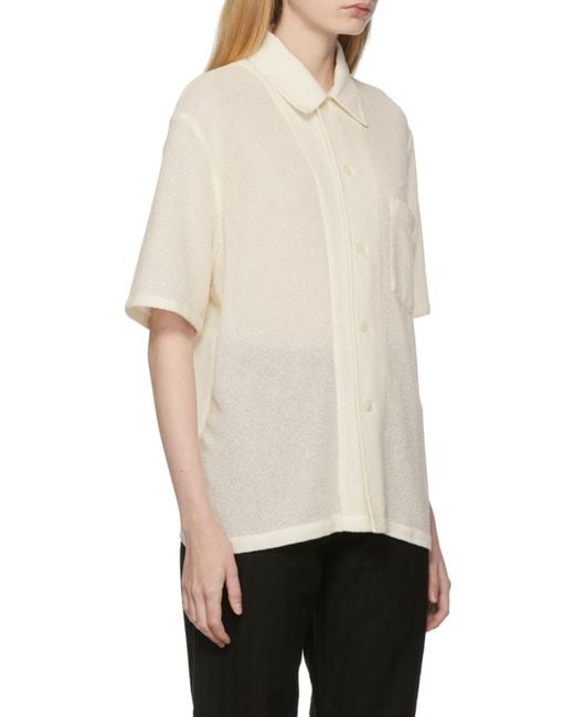 Our Legacy White Short Sleeved Buttoned Shirt for men