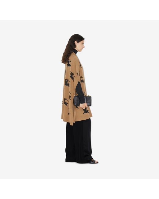 Burberry Natural Logo Motif Embroidered Zipped Cape Jacket