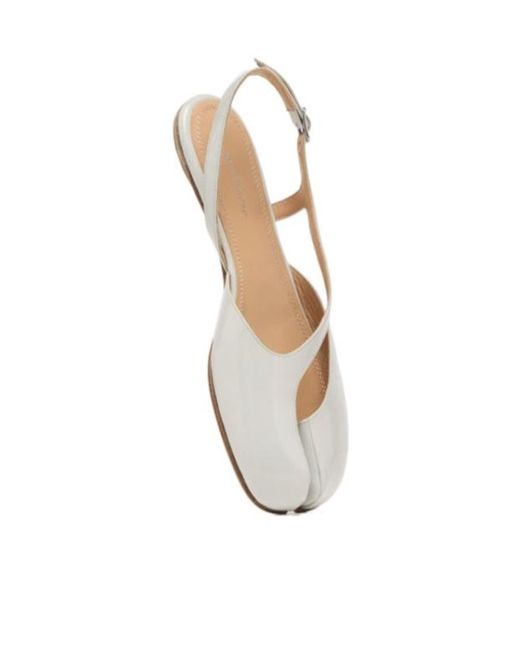 Maison Margiela White Split-Toe Slingback Sandals