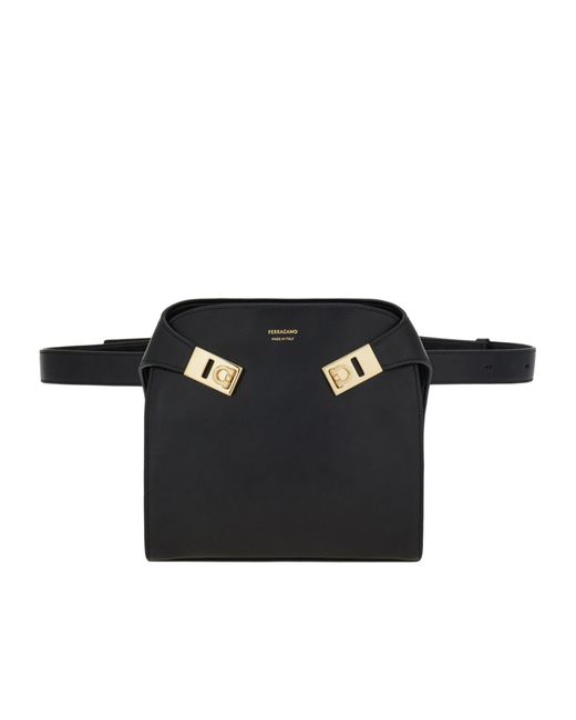 Ferragamo Black Ferragamo Hug Logo Printed Belt Bag