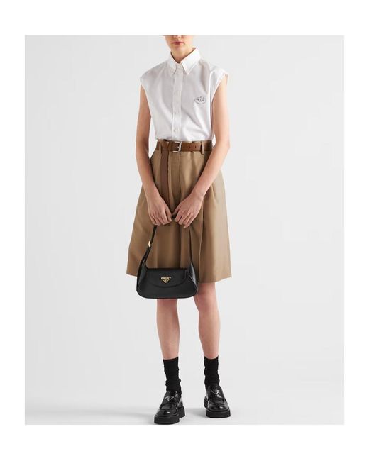 Prada Black Triangle-Logo Small Shoulder Bag