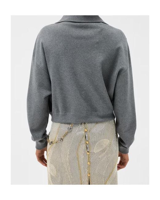 Versace Gray Patchwork Zipped Sweatshirt