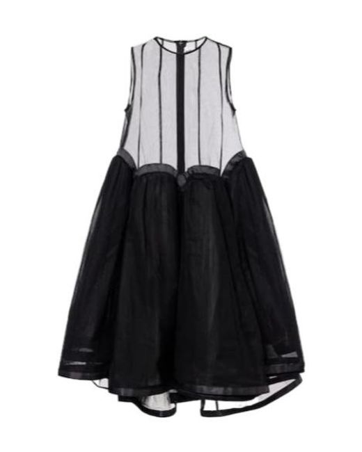 Comme des Garçons Black Tulle Midi Dress