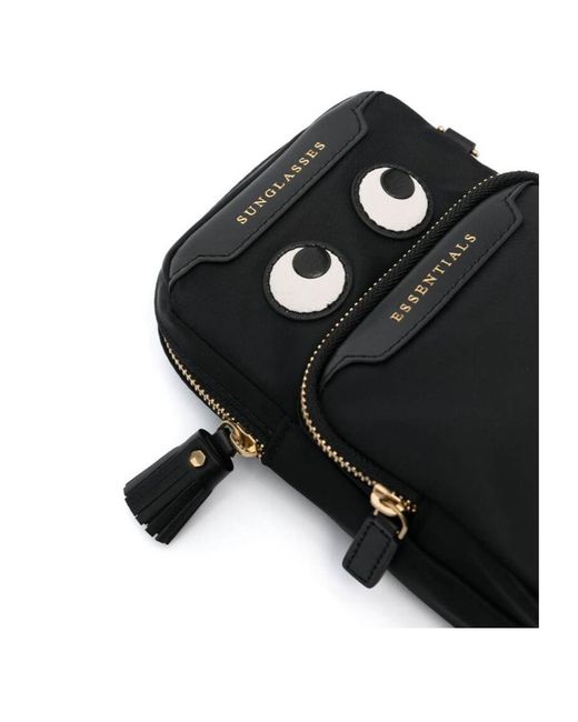 Anya Hindmarch Black Logo Cross-Body Bag