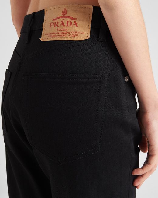 Prada Blue Stretch Denim Five-Pocket Jeans