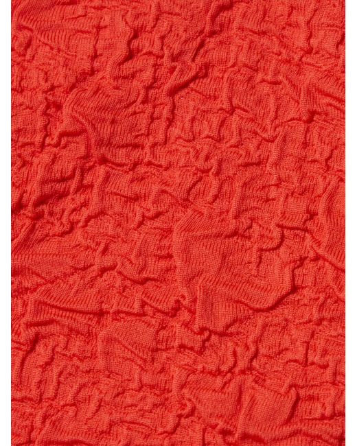 Mara Hoffman Red High-Rise Bikini Briefs