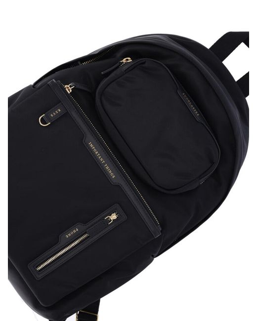 Anya Hindmarch Black Zipped Backpack