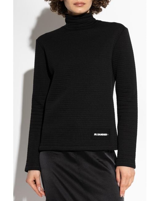 Jil Sander Black Logo Patch Jumper