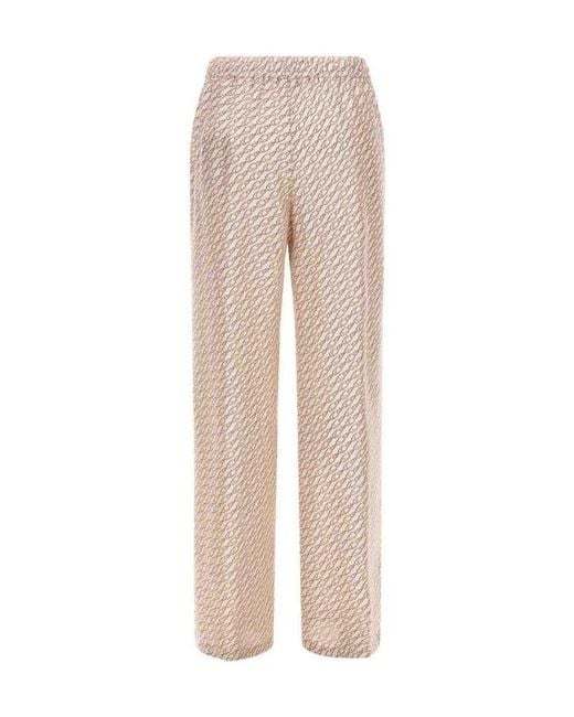 Herno Natural Iconic Printed Satin Trousers