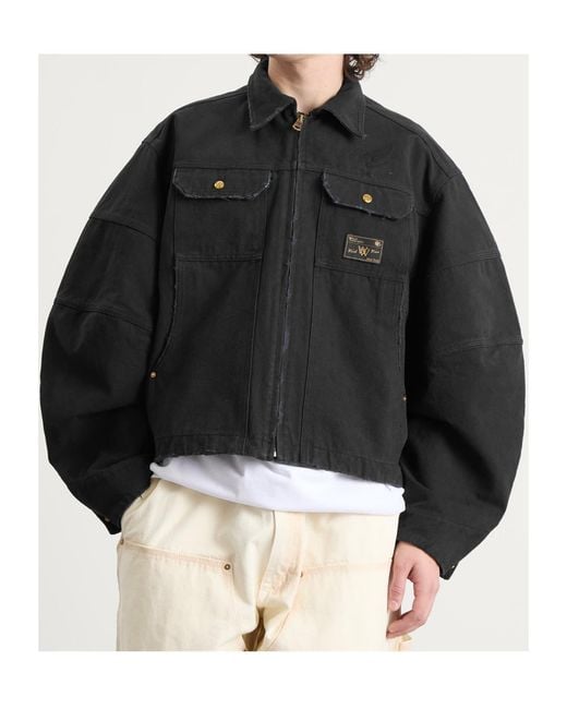 Willy Chavarria Black Zip-Fastening Jacket for men