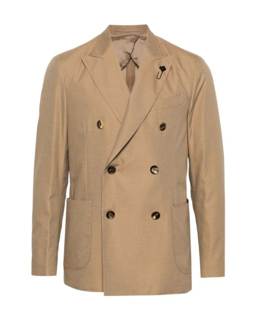 Lardini Natural Long Sleeved Suit Jacket for men