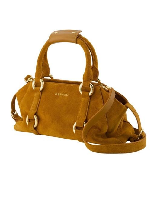 McQueen Brown Farringdon Small Tote Bag