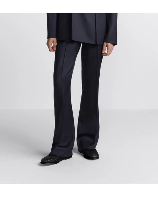 Dior Blue Homme Classic Straight Leg Pants for men