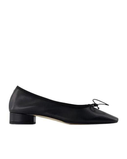 Aeyde Black Round-Toe High Heels
