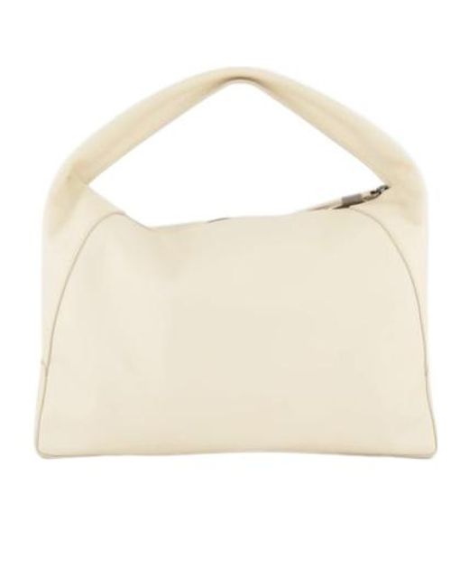 Brunello Cucinelli Natural Zip-Top Leather Shoulder Bag for men