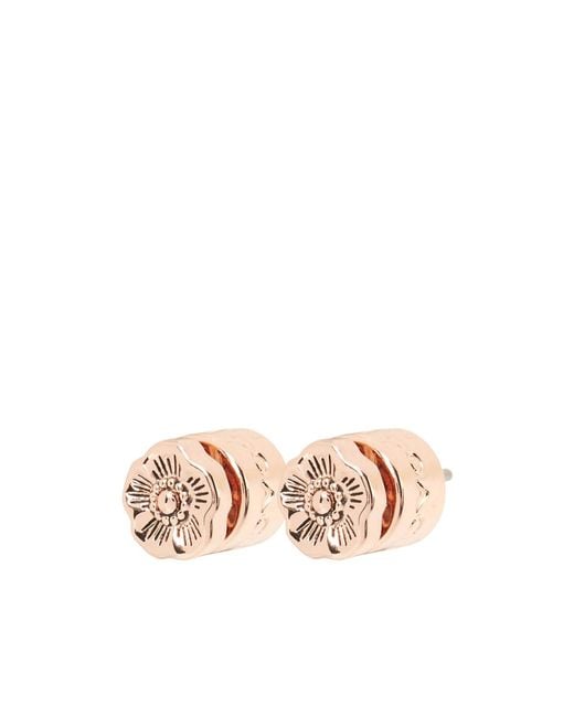 COACH White Two-Piece Set Including Pendant Necklace And Earrings