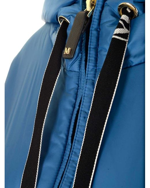 Max Mara Blue 'greenda' Hooded Parka