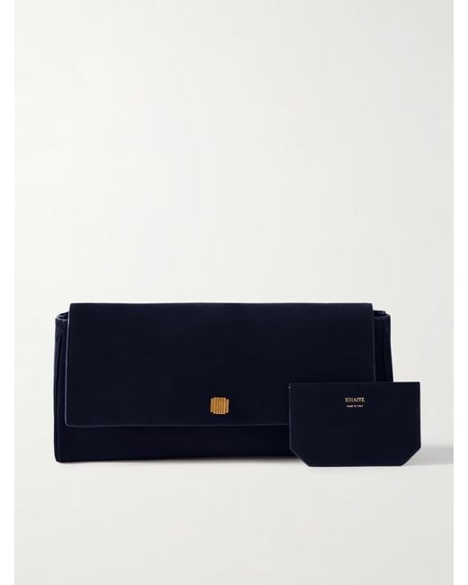 Khaite Blue Audrey Clutch Bag