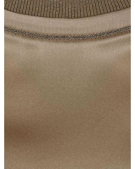 Peserico Brown Boxy Satin Top