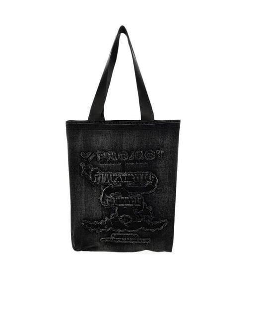 Y. Project Black Logo Handbag for men