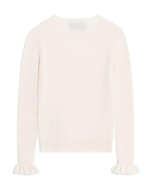 Valentino Natural Embroidered Cashmere Jumper