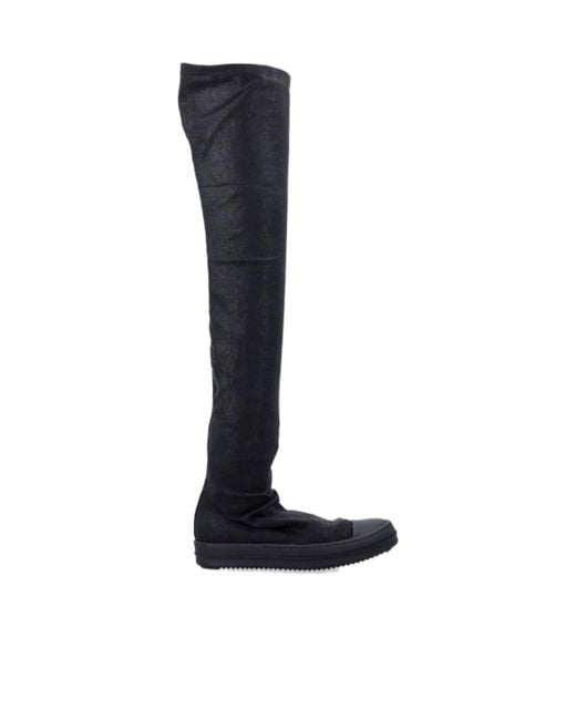 Rick Owens Black Knee-High Sock Sneakers