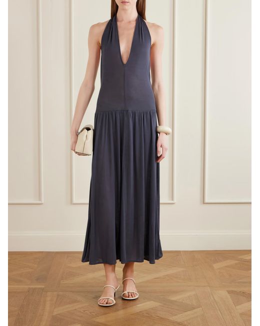 St. Agni Blue Backless Dress
