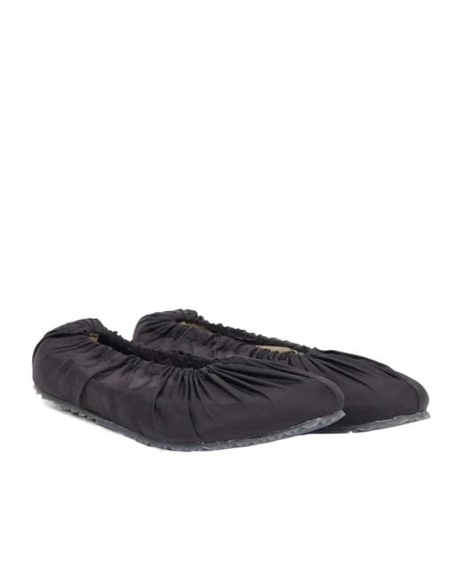 Maison Margiela Blue Gathered Ballet Flats