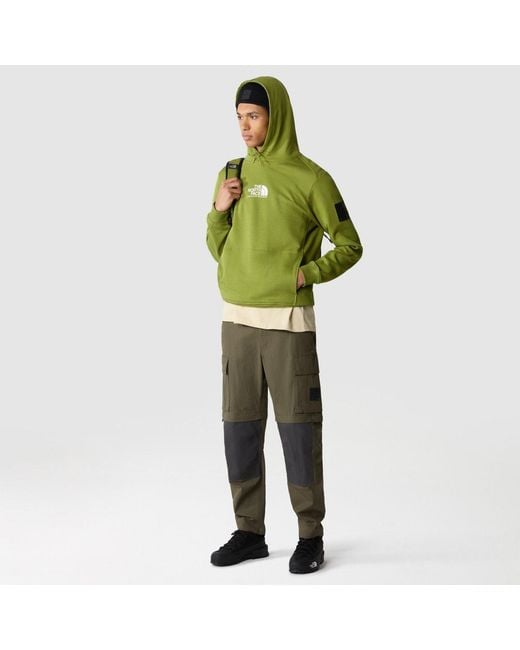 The North Face Green Logo Printed Drawstring Hoodie for men