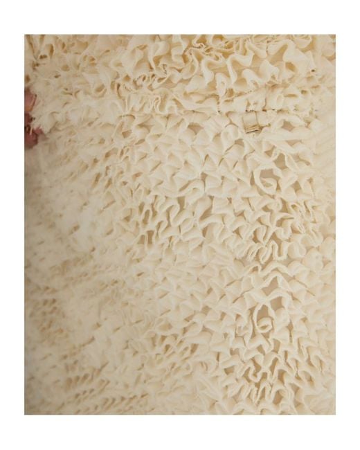 Herno Natural Georgette Straight Skirt