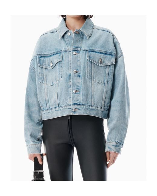 Alexander Wang Blue Button-Up Denim Trucker Jacket
