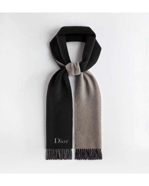 Dior Black Double-Sided Scarf for men