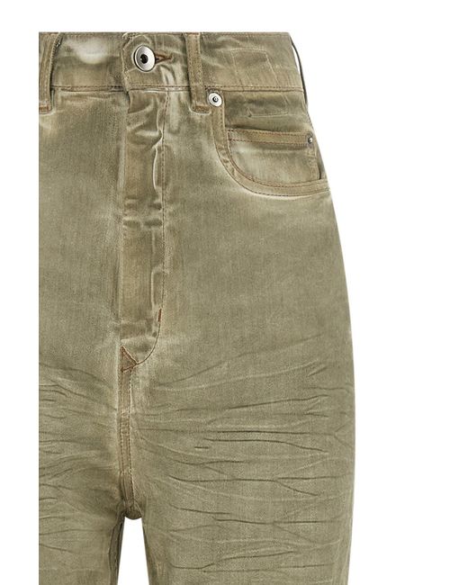 Rick Owens Green Bolan Bootcut Jeans