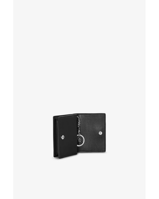 Ganni Black Animal Bou Flap Card Holder