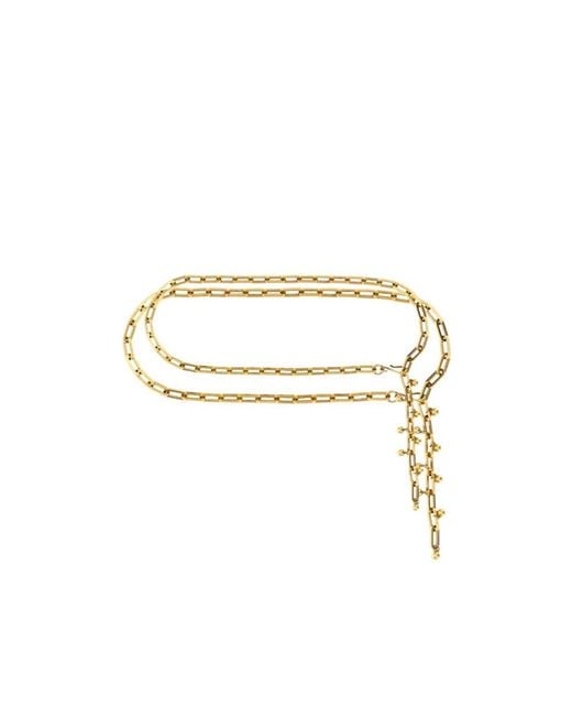 Etro Metallic Belt With Chain And Bead Details