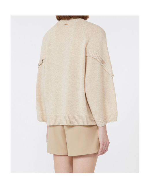 Max Mara Natural Ampex Crewneck Knitted Jumper