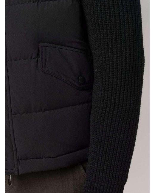 Moorer Black Foscolo-Knm Padded Bomber Jacket for men