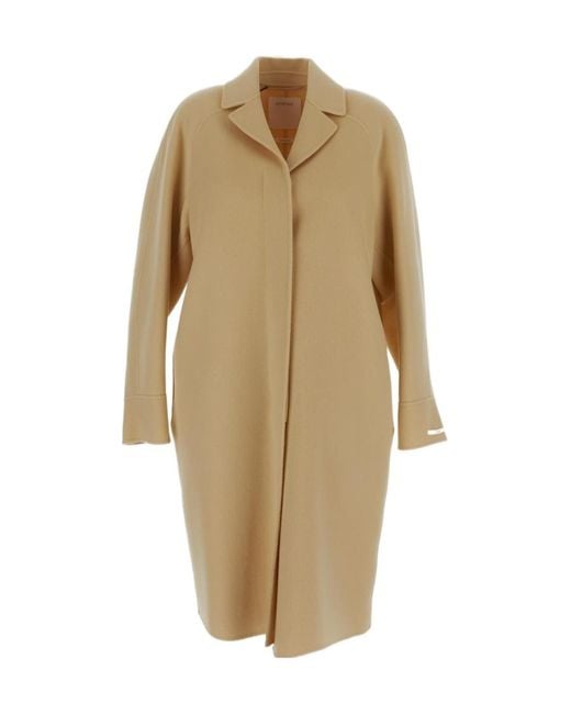 Sportmax Natural Lapel Long-Sleeved Coat